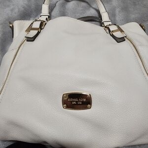 Michael Kors White amd Gold leather bag